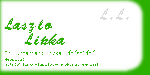 laszlo lipka business card